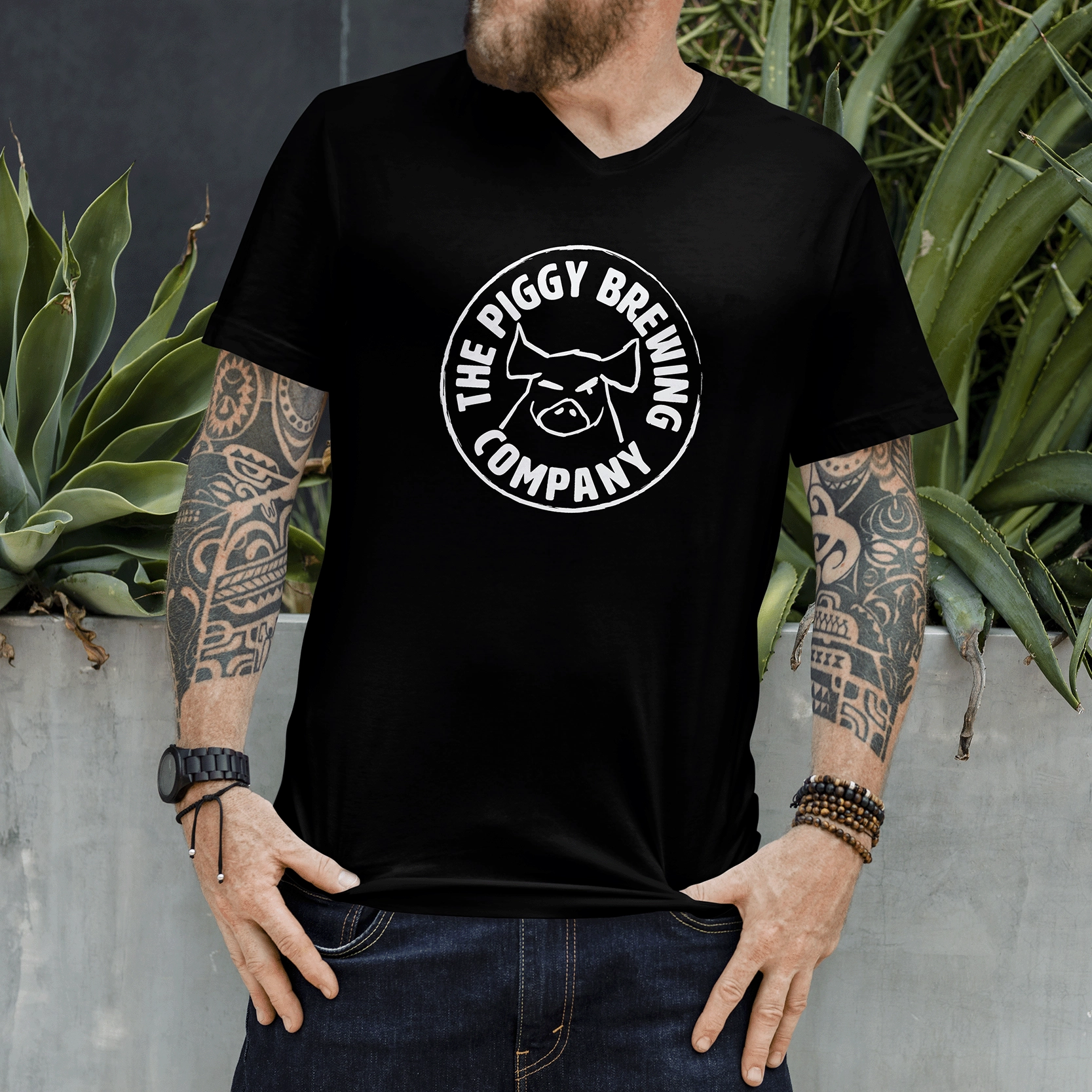 T-shirt Piggy Noir