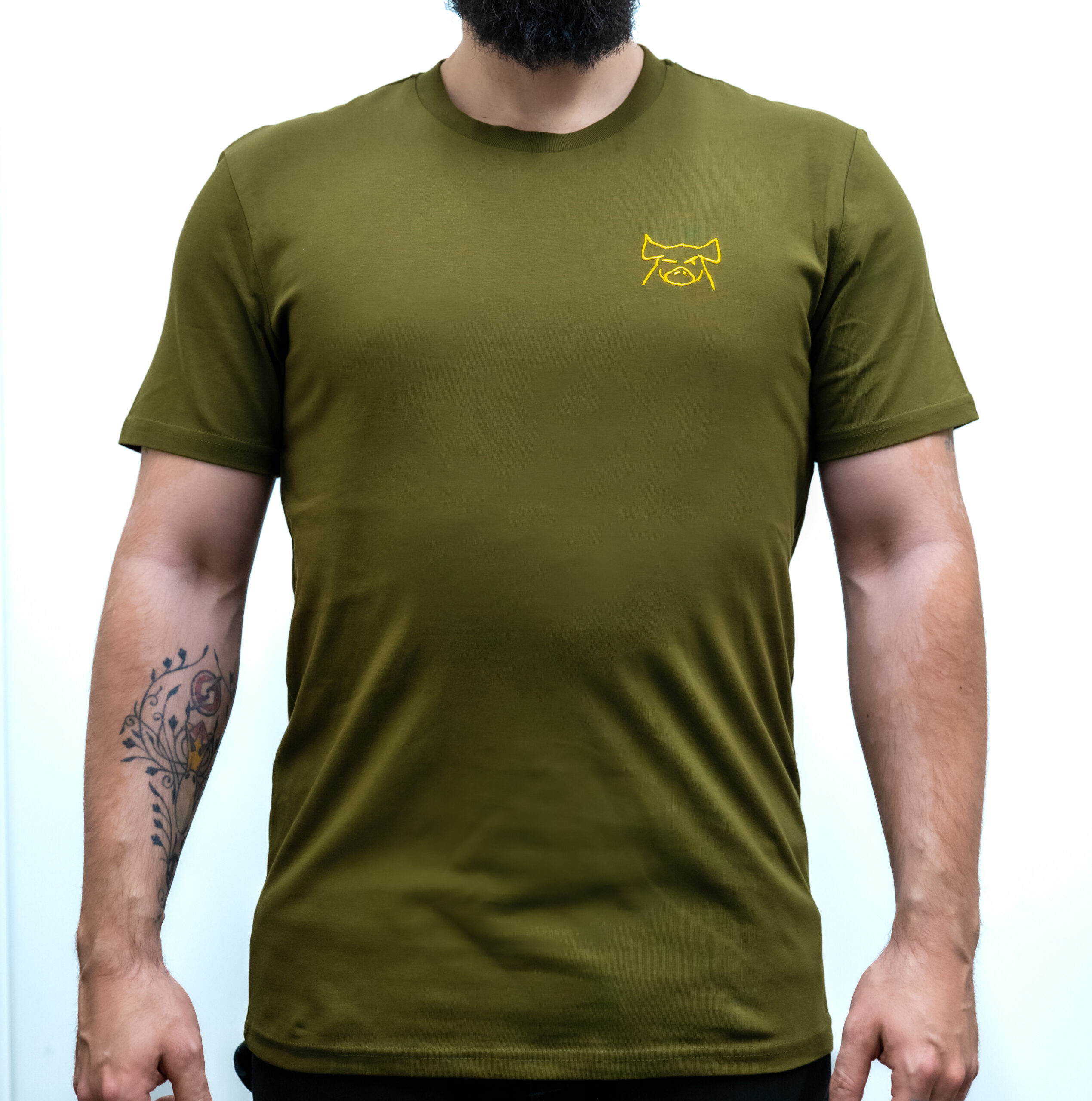 T-Shirt Kaki Brodé